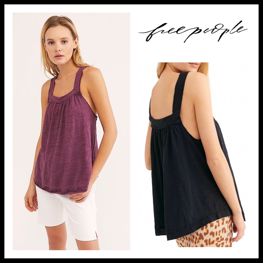 FREE PEOPLE BOHO FLOWY TANK TOP TUNIC TEE A2C - Picture 8 of 16